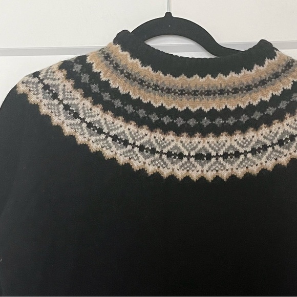 Eddie Bauer Collectibles Handknit 💯 Wool Chunky Fairisle Sweater - Picture 3 of 7